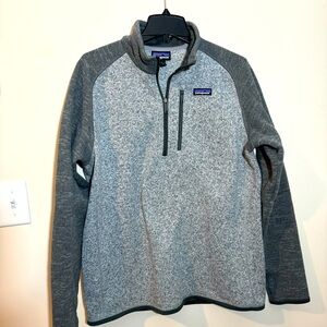 Men’s Grey Patagonia Fleece Quarter-Zip Size L